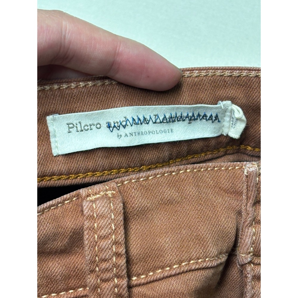 Pilcro Anthropologie High Rise Skinny Bootcut Jeans Brown Womens Size 28X30 - Picture 3 of 12